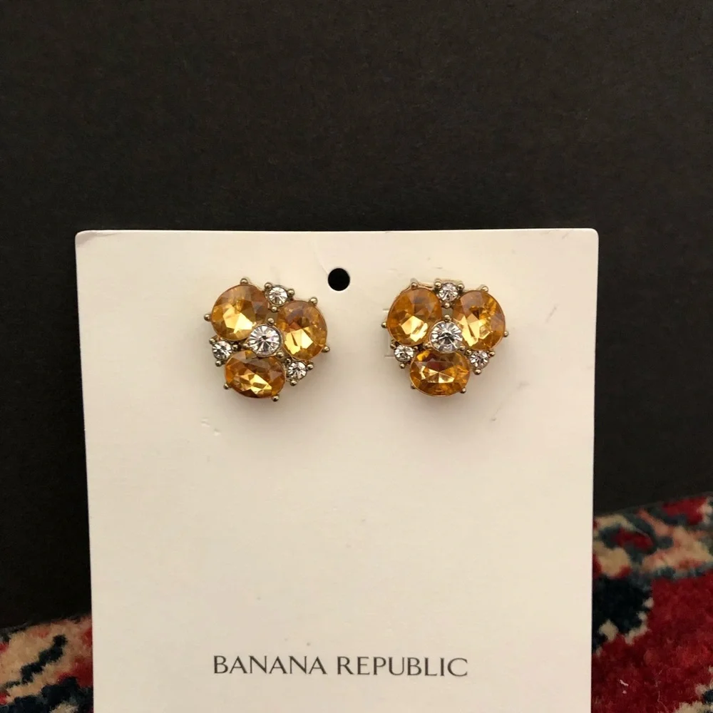 Banana Republic rhinestone post earrings - Picture 1 of 2